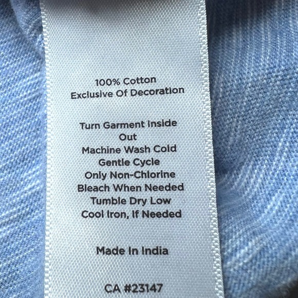 Talbots Off Shoulder Shirt Womens Large Petites Blue Floral Embroidered Boho - Picture 4 of 12